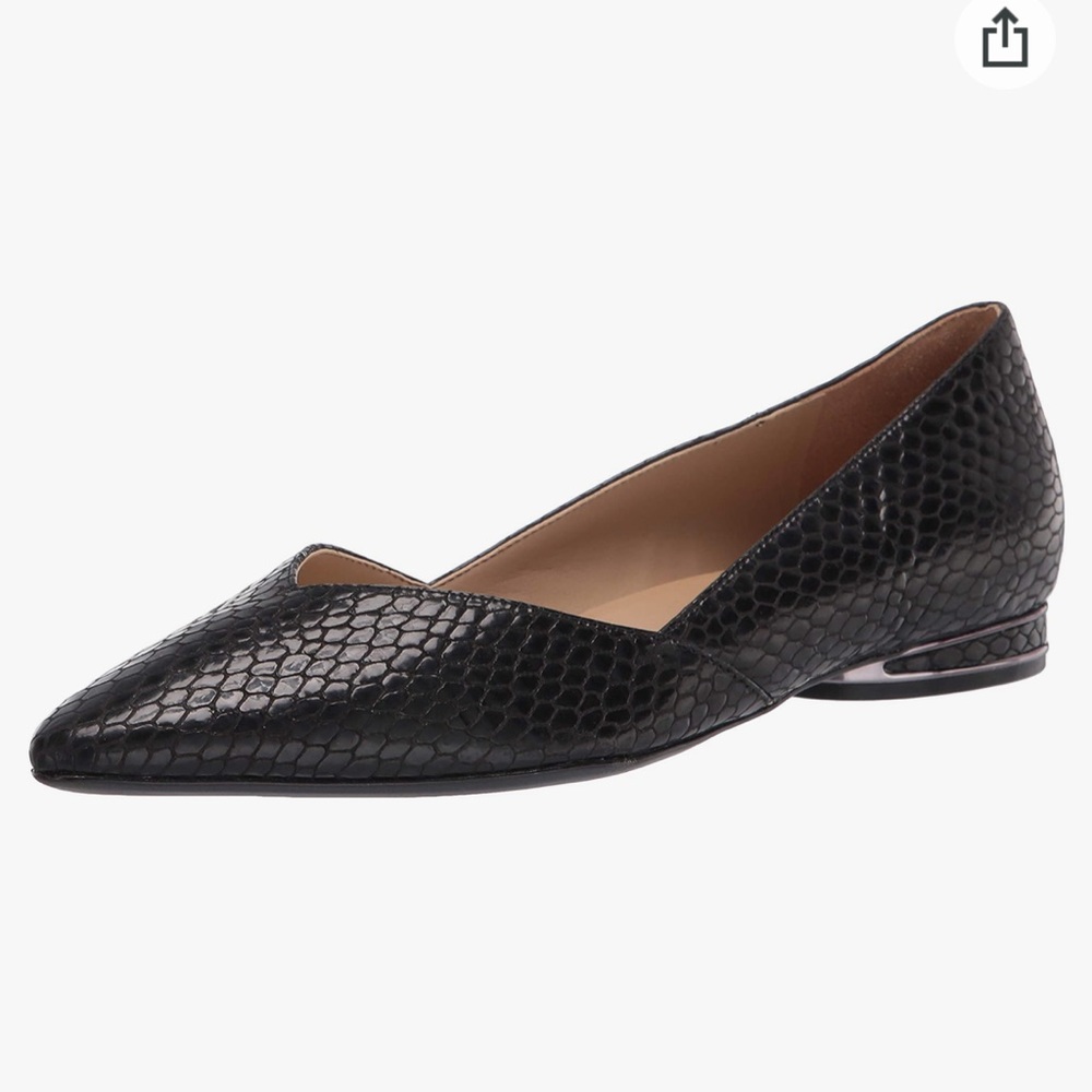 Naturalizer Havana black snake flat